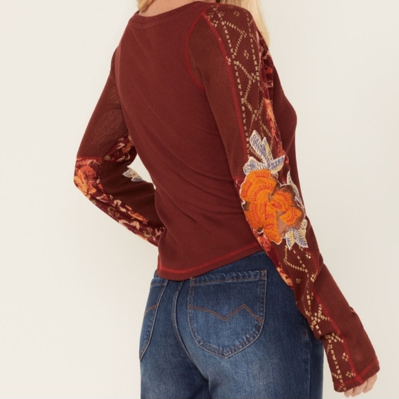 Freepeople Amara floral print long sleeve shirt - Picture 2 of 3